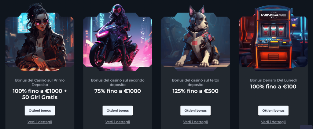 Winsane Casino Bonus Benvenuto